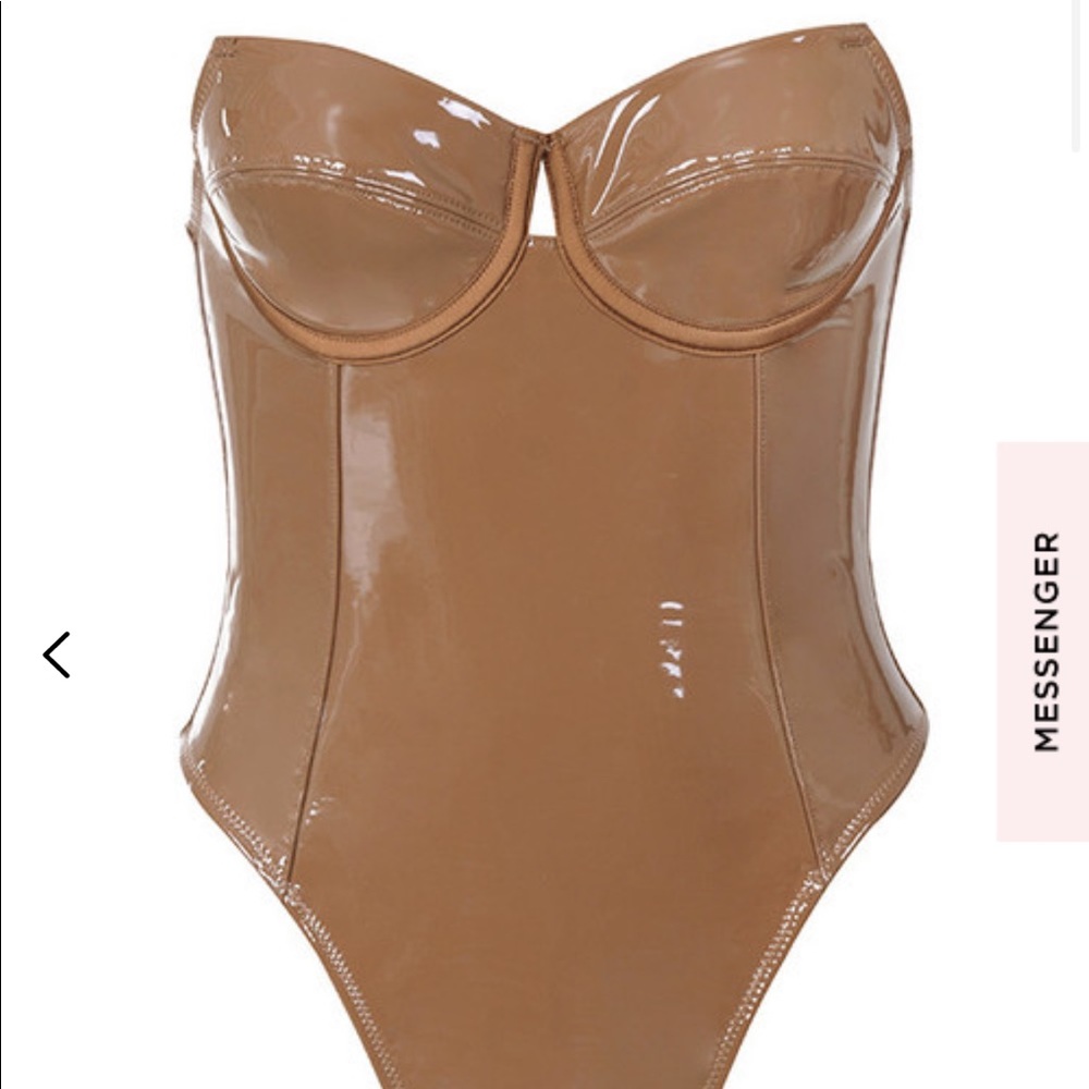 OTTAVIA COFFEE PATENT VINYL BODYSUIT